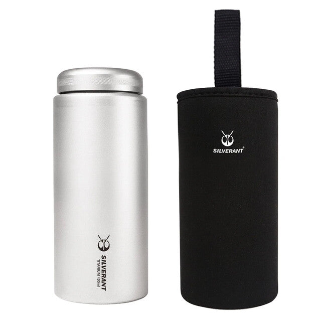 Silverant Φιάλη Τιτάνιο 400 ml με Επίπεδο Καπάκι