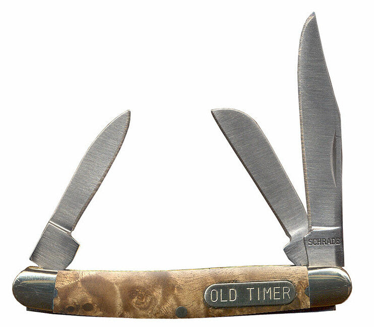 Schrade Old Timer Μαχαίρι Τσέπης 2 3/4" 5,1 cm 3 Λάμες, Αμμώδες Χρώμα Ξύλο Ironwood