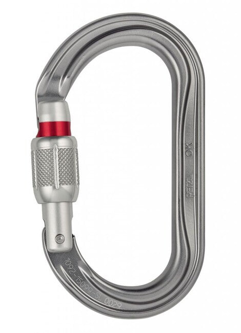 Petzl OK Καραμπίνα Screw Lock Οβάλ με Περιστρεφόμενη Ασφάλεια