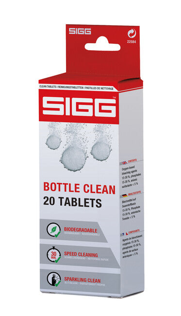 SIGG Bottle Clean Αναβράζοντα Καθαριστικά Δισκία Μπουκαλιού (συσκευασία 20 τεμαχίων)