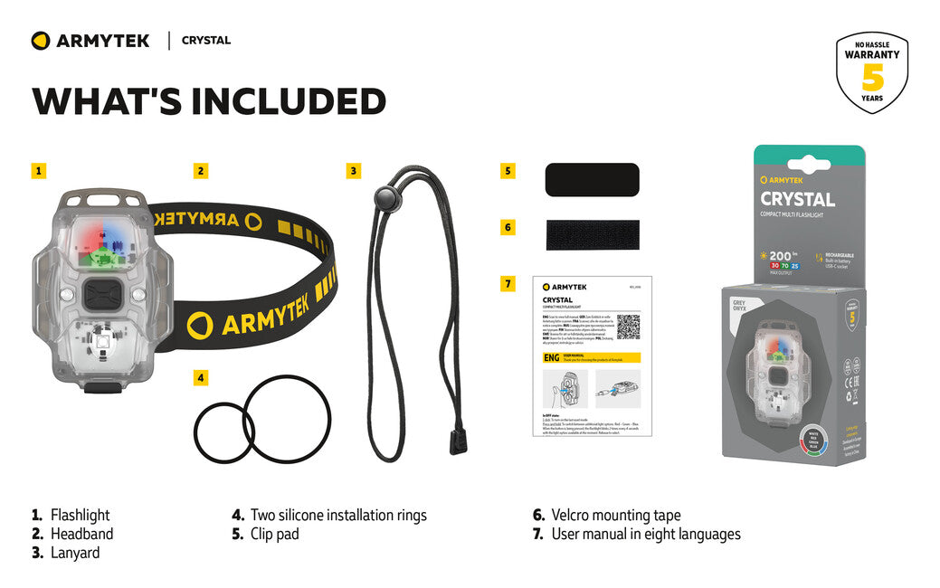 ArmyTek Crystal Grey διάφανο φακό LED F07102G