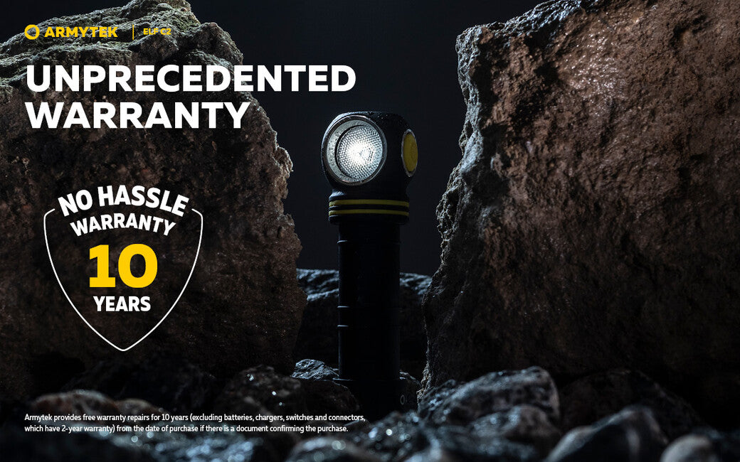 Armytek Elf C2 Micro USB Headlamp, Warm White, Battery Powered, 1023 lm