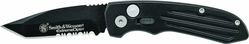 S&W Extreme Ops Αυτόματο Τακτικό Μαχαίρι 6,4 cm, μαύρο, αλουμίνιο