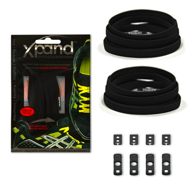 Xpand Elastic Ελαστικά Κορδόνια Παπουτσιών, Μαύρο