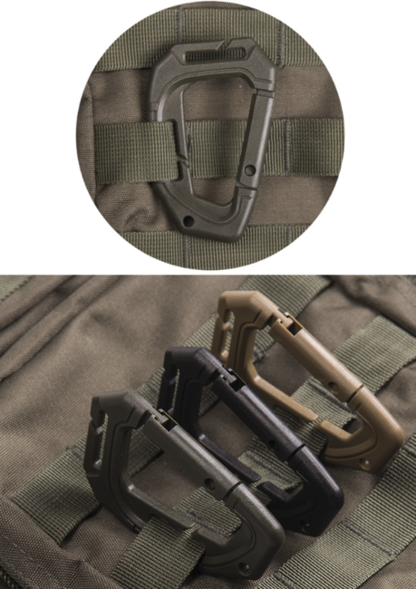 Mil-Tec MOLLE Καραμπίνα Πλαστική Τακτική, Λαδί 2 τεμάχια