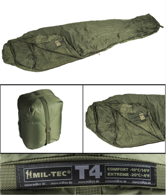 Mil-Tec Tactical T4 Υπνόσακος, Λαδί 2/-19 °C