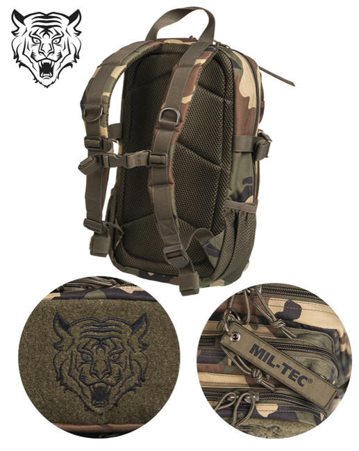 Mil-Tec σακίδιο πλάτης US Assault παιδικό woodland, 14L