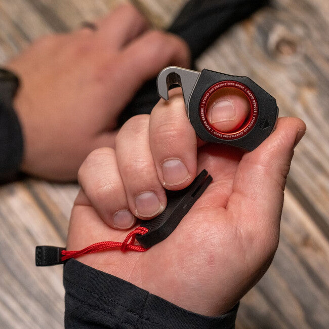 SOG Rapid Rescue Σταθερό Μαχαίρι, Μαύρο + Κόκκινο