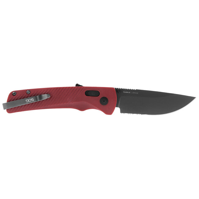 SOG Flash AT Μαχαίρι Πτυσσόμενο - Garnet Red - Part Serr