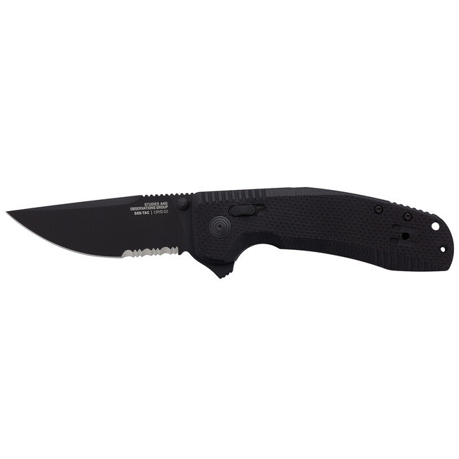 SOG SOG-TAC XR Μαχαίρι Διπλής Δράσης Blackout Μερικώς Τραχύ