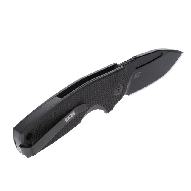 SOG STOUT SJ Μαχαίρι Αναδιπλούμενο Clip Point, Μαύρο