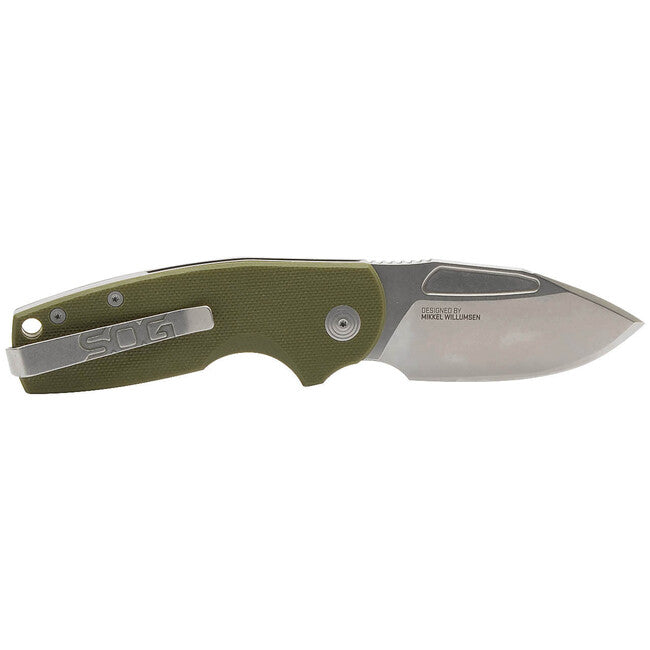 SOG STOUT Μαχαίρι Κλιπ Point SJ, OD Green