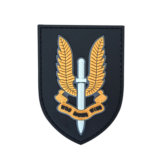 WARAGOD Special Air Service SAS Who Dares Win Σήμα PVC, Κίτρινο