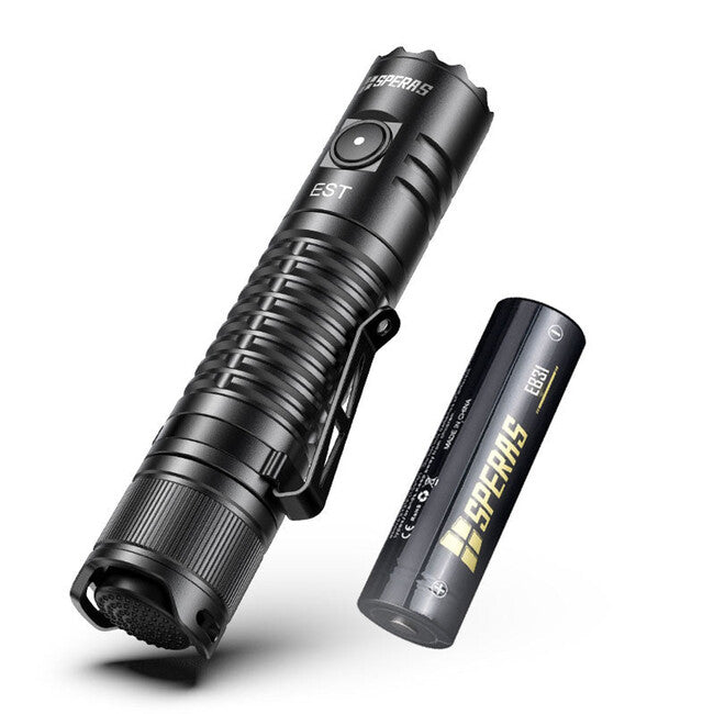 Speras Luminus SST40 φακός LED επαναφορτιζόμενος, μαύρο