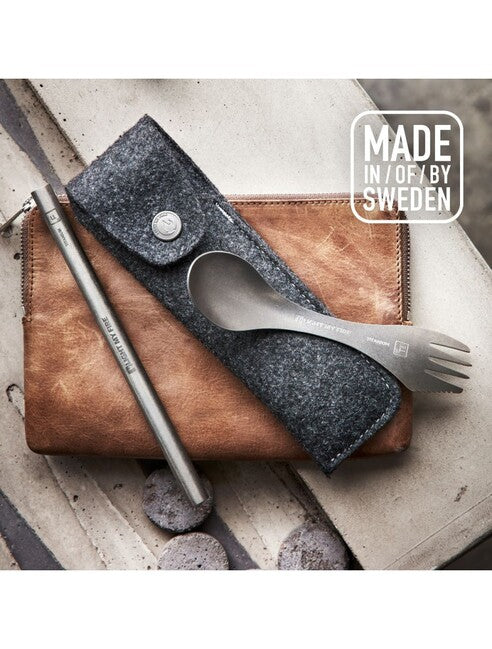 LIGHT MY FIRE Spork'n Straw Kit πολυλειτουργικό κουτάλι, τιτανίου