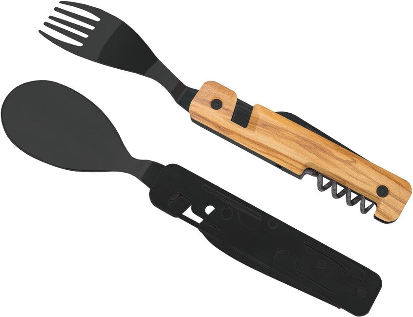 Akinod A02B00001 Πολυλειτουργικό Σετ 13h25, black mirror finish, olive wood
