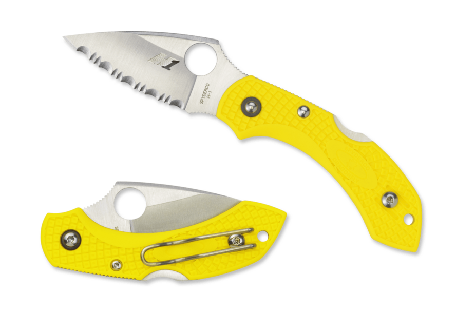 Spyderco Dragonfly 2 Salt Lightweight θήκη μαχαιριού Serrated 5,7cm, κίτρινο, FRN