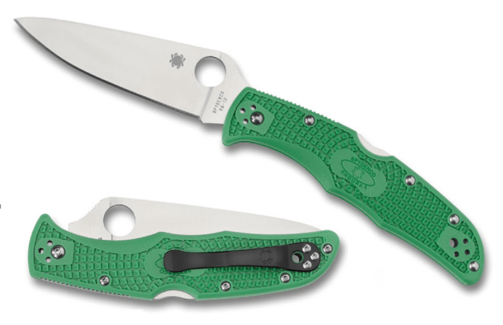 Spyderco Endura 4 Flat Ground Μαχαίρι Τσέπης 9,5 cm, Πράσινο, FRN