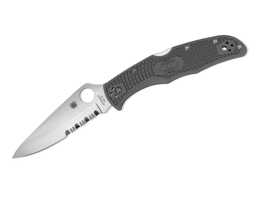 Spyderco Endura 4 Lightweight Μαχαίρι Τσέπης FRN, πράσινο-γκρι, 9,5 cm