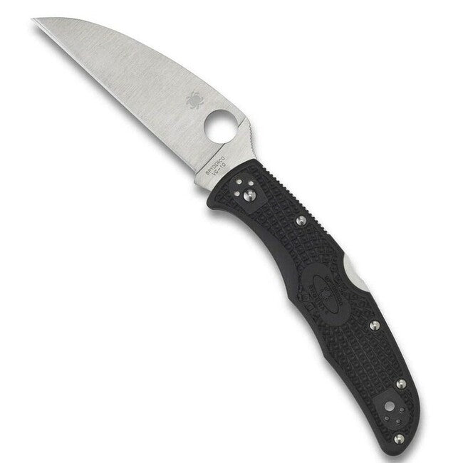 Spyderco Endura 4 Wharncliffe Plain Flat Ground μαχαίρι τσέπης 9,6 cm, μαύρο, FRN