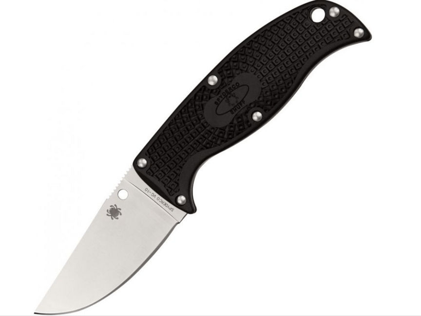 Spyderco Enuff Μαχαίρι Lightweight FRN, Μαύρο, 7cm, Θήκη
