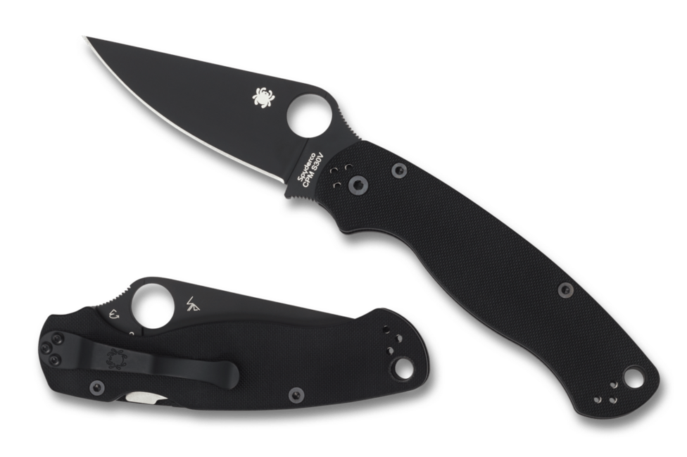 Spyderco Para Military 2 Μαχαίρι Τσέπης 8,7 cm, Ολόμαυρο, G10