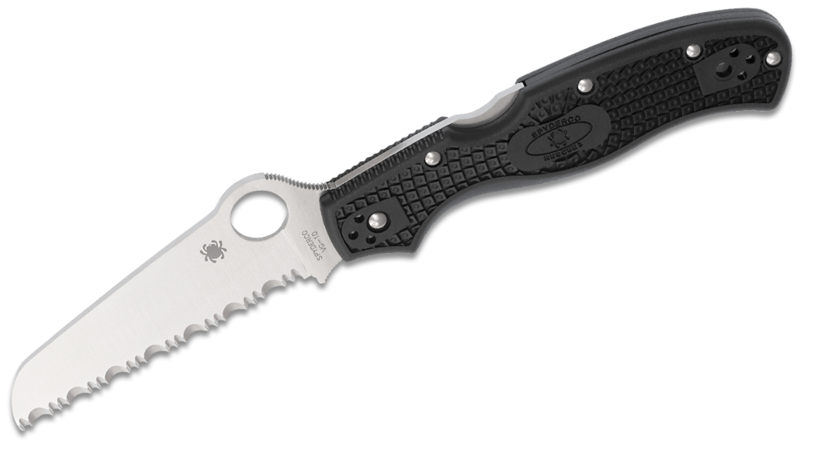 Spyderco Rescue 3 μαχαίρι τσέπης διάσωσης FRN, μαύρο, 9,3cm