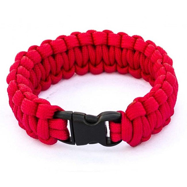 O&T Βραχιόλι Paracord με Πλαστική Αγκράφα, Κόκκινο