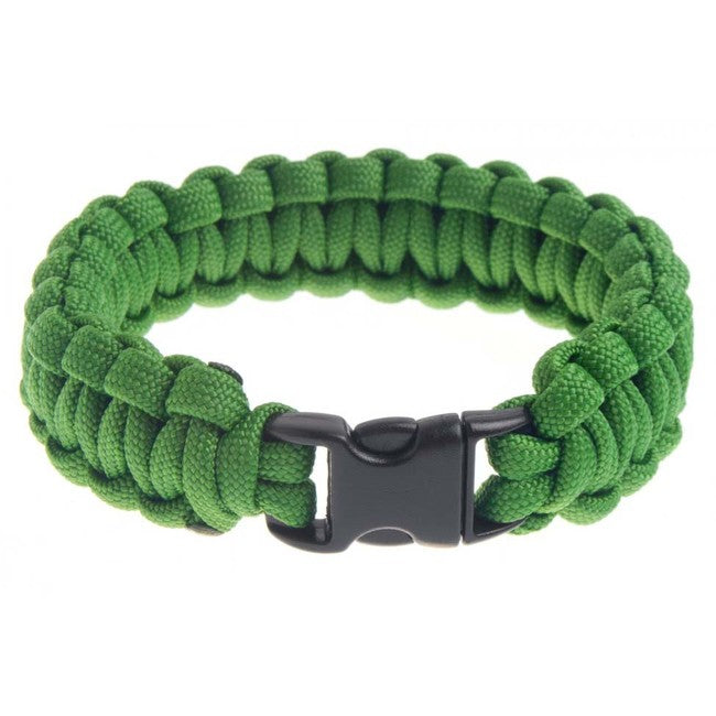 O&T Βραχιόλι Paracord πλαστική πόρπη, πράσινο