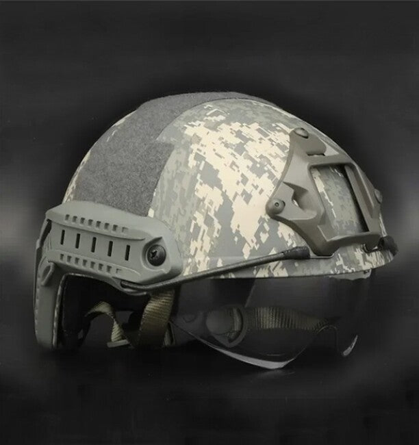 DRAGOWA Tactical Fast MH τακτική κράνη με γυαλιά Charger, ACU (χωρίς πιστοποίηση)