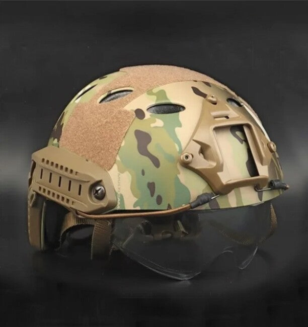 DRAGOWA Tactical Fast PJ Τακτική Κράνος με Γυαλιά Bolt, CP (χωρίς πιστοποίηση)