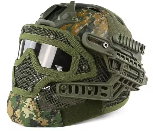 DRAGOWA Tactical Helmet κράνος τακτικό, Digital Woodland (χωρίς πιστοποίηση)