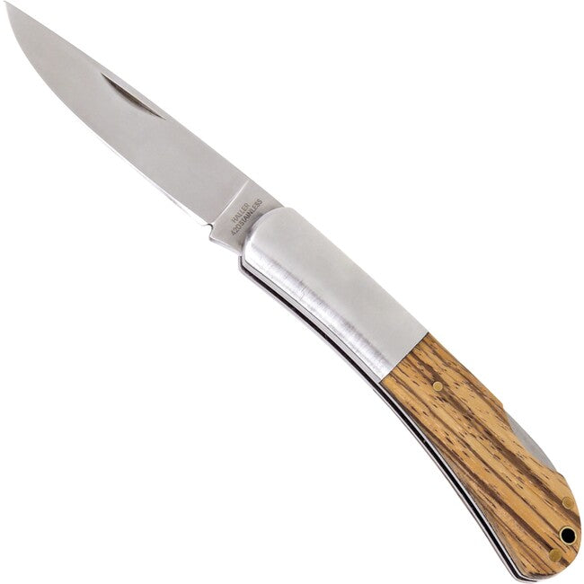 Haller Tame Μαχαίρι Τσέπης Stahlbacken Zebraholz 40411