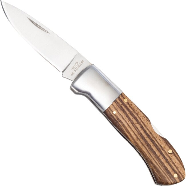 Haller Tame Τσέπης Μαχαίρι Stahlbacken Zebraholz, 440rsf 40412