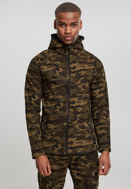 Urban Classics Φούτερ με Κουκούλα Camo Ανδρικό με Φερμουάρ