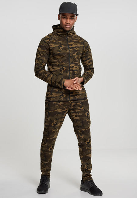 Urban Classics Φούτερ με Κουκούλα Camo Ανδρικό με Φερμουάρ