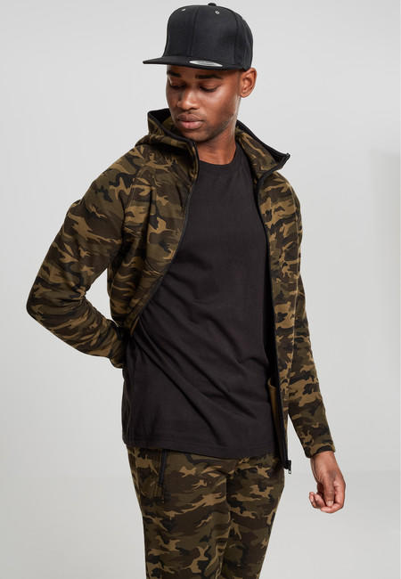 Urban Classics Φούτερ με Κουκούλα Camo Ανδρικό με Φερμουάρ