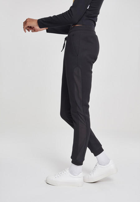 Urban Classics Tech Mesh Side Stripe γυναικεία φόρμα, μαύρη