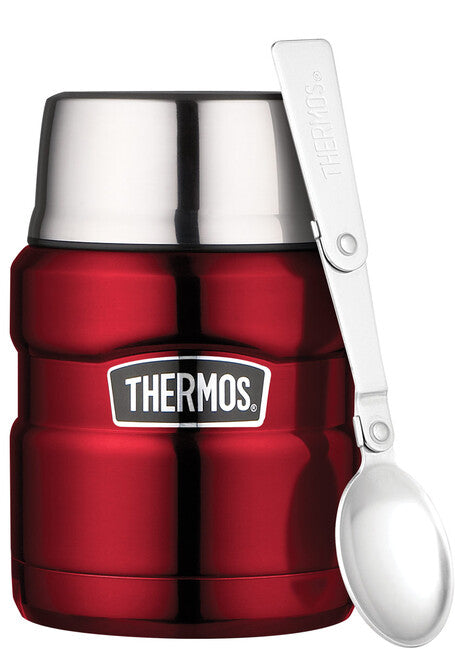 Thermos King Δοχείο Τροφίμων με Κουτάλι, Κόκκινο, 0,47 l