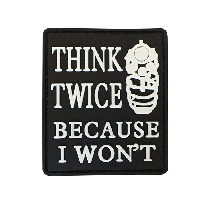 WARAGOD Think Twice Because I Won't Patch PVC, μαύρο και λευκό