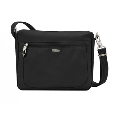 Travelon Classic Crossbody τσάντα ώμου ασφάλειας κατά των κλοπών, μαύρη