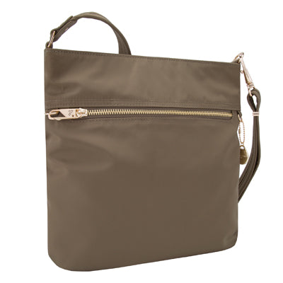 Travelon Tailored Slim Τσάντα Ώμου κατά της Κλοπής, καφέ