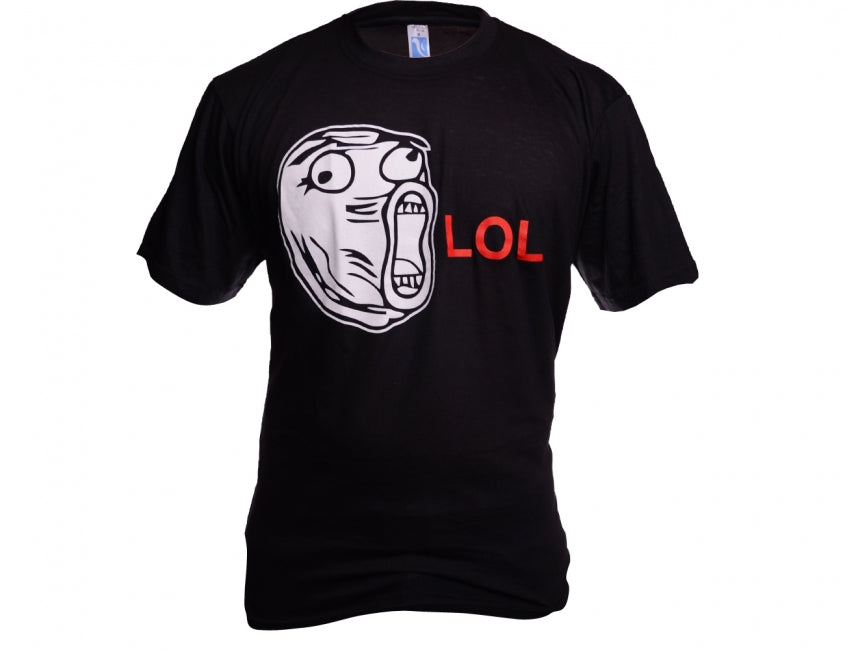 O&T Funny Vtipné meme face lol μπλουζάκι, μαύρο