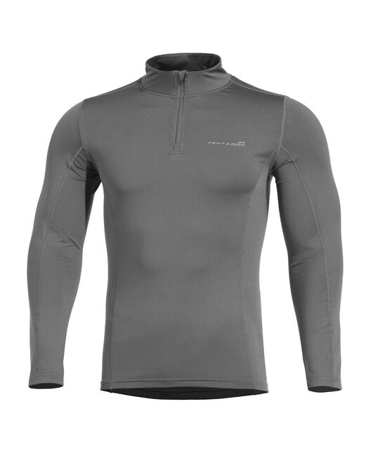 Pentagon Pindos 1/2 μπλουζάκι με φερμουάρ, Wolf Grey