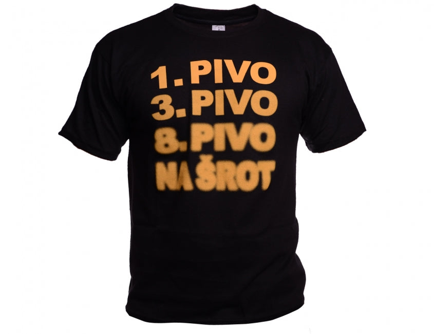 O&T Funny Μπλουζάκι Vtipné pivo, μαύρο