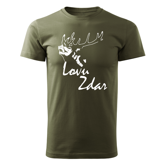 DRAGOWA Lovu Zdar μπλουζάκι κοντό 160g/m2, λαδί