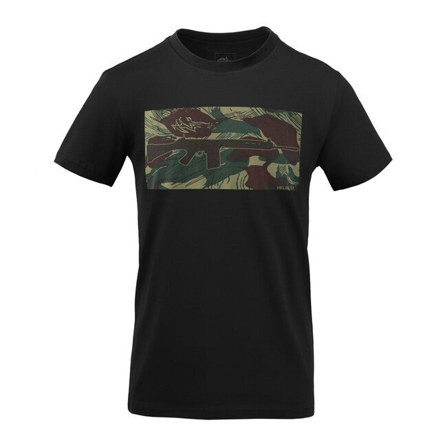 Helikon-Tex FN FAL Βαμβακερό Κοντομάνικο Μπλουζάκι, Black/Rhodesian Camo