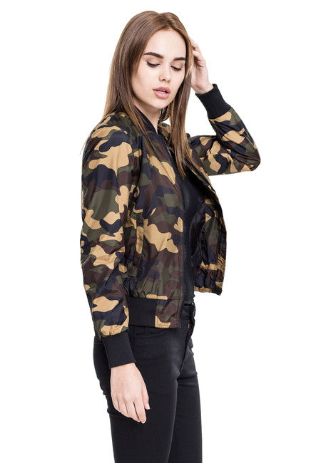 Urban Classics Ελαφρύ Bomber Κάμο Μπουφάν Γυναικείο