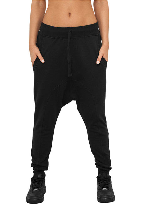 Urban Classics Light Fleece Sarouel Γυναικεία Φόρμα, Μαύρο