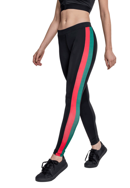 Urban Classics Side Stripe γυναικείο κολάν, μαύρο